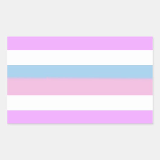 性間プライド国旗 長方形シール (正面)
