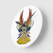 性間妖精の国 ラウンド壁時計 (傾斜)