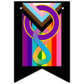 性間神経発散進行プライド旗 バンティングフラッグ (第3の旗)