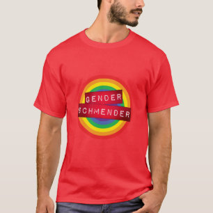 "性Schmender"の赤いエンボスのラベルメーカーのタイプ Tシャツ