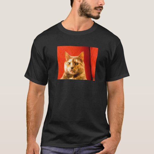 怪しい猫のミーム Tシャツ (正面)