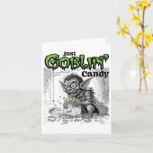 怪しい ゴブリン・キャンディ好き カード (黄色い花)