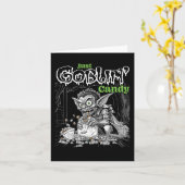 怪しい ハロウィンお菓子をひたすら食べるゴブリン カード (黄色い花)