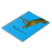 怪奇な恐竜の青い可愛い！T-レックスアート ノートブック (左側)