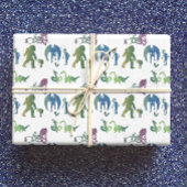 怪物おもしろい懇親会グラデーション神話の生き物 ラッピングペーパーシート