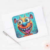 怪物おもしろい犬：犬のおそろしい獣 スクエアシール (封筒)