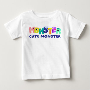 怪物のかわいい怪物 ベビーTシャツ