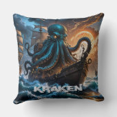 怪物のような巨大イカのタコ クッション (裏面)