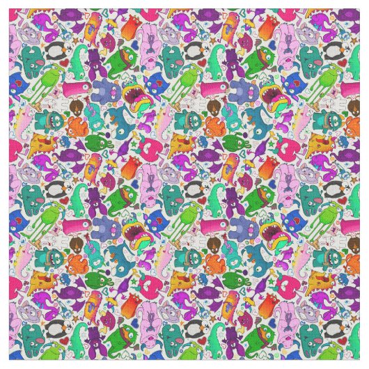 怪物の不気味な模様 ファブリック (クローズアップ)