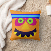 怪物の丸いおもしろい袋 クッション (ブランケット)