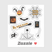 怪物の丸いおもしろい袋 シール (シート)