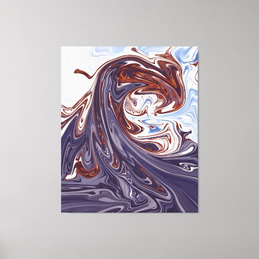 怪物の波 |最高の絵画抽象芸術 キャンバスプリント (正面)
