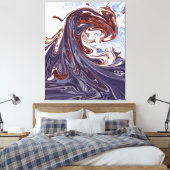 怪物の波 |最高の絵画抽象芸術 キャンバスプリント (インサイチュ (寝室))