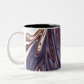 怪物の波 |最高の絵画抽象芸術 ツートーンマグカップ (左)
