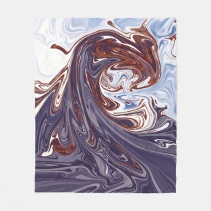 怪物の波  最高の絵画抽象芸術 フリースブランケット