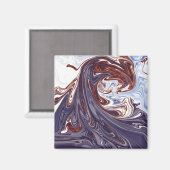 怪物の波 |最高の絵画抽象芸術 マグネット (正面/裏面)
