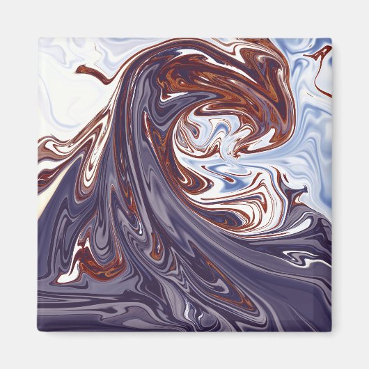 怪物の波 |最高の絵画抽象芸術 マグネット (正面)
