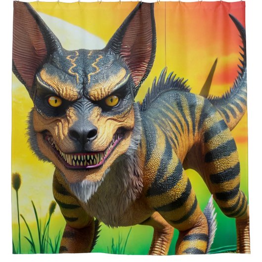 怪物の生き物 シャワーカーテン (正面)