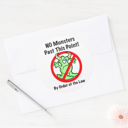 「怪物はいやだ！」 シール (封筒)