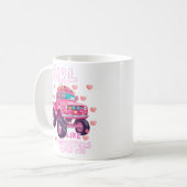 怪物みたいな可愛いモンスタートラックの女の子 コーヒーマグカップ (正面左)