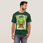 怪物をグリーンでつぶやく Tシャツ (正面フル)