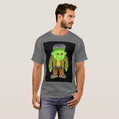 怪物をブラックでつぶやく Tシャツ (正面フル)