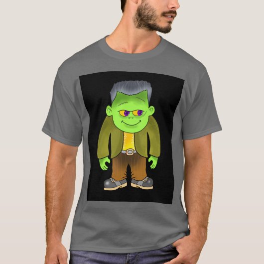 怪物をブラックでつぶやく Tシャツ (正面)