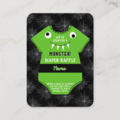 「怪物を創った」ハロウィーンの赤ちゃんシャワー エンクロージャーカード (正面)
