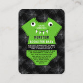 「怪物を創った」ハロウィーンの赤ちゃんシャワー エンクロージャーカード (正面)