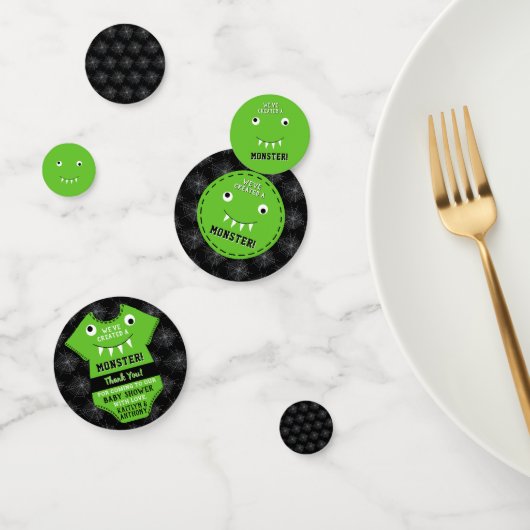 「怪物を創った」ハロウィーンの赤ちゃんシャワー コンフェッティ (グループ)