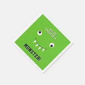 「怪物を創った」ハロウィーンの赤ちゃんシャワー スタンダードカクテルナプキン (角)