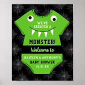 「怪物を創った」ハロウィーンの赤ちゃんシャワー ポスター (正面)
