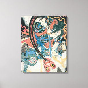 怪物を殺す老絵画武士 キャンバスプリント