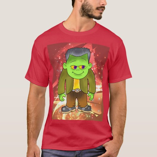 怪物を赤でつぶやく Tシャツ (正面)