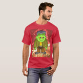 怪物を赤でつぶやく Tシャツ (正面フル)