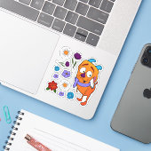 怪物を輝かせ、ステッカー シール (ノートパソコンとiPhone)