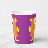 怪物カおもしろいワイイ1歳誕生日パーティーテーマ 紙コップ (左)