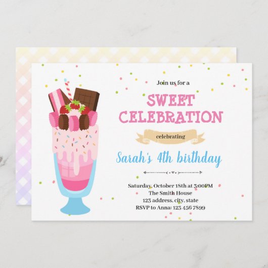 怪物シェイクミルクシェイクの招待状 招待状 (正面/裏面)