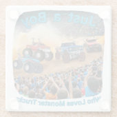 怪物トラックが大好きな少年 ガラスコースター (裏面)