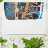 怪物トラックが大好きな少年 キッチンタオル (折り畳み)