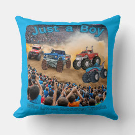 怪物トラックが大好きな少年 クッション