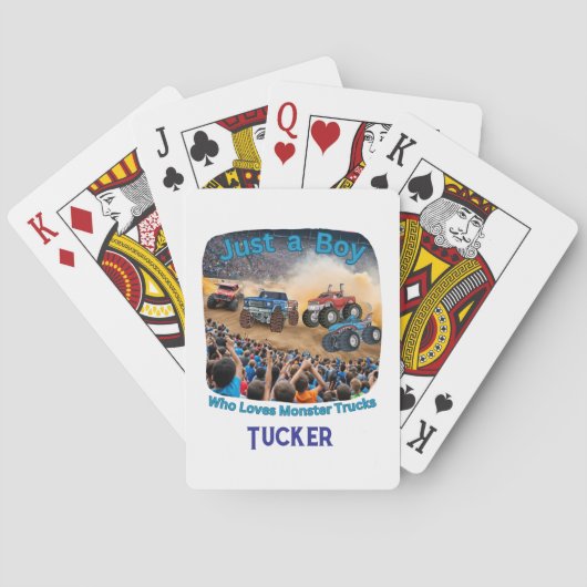 怪物トラックが大好きな少年 トランプ (裏面)