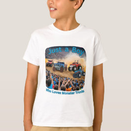 怪物トラックが大好きな少年 Tシャツ
