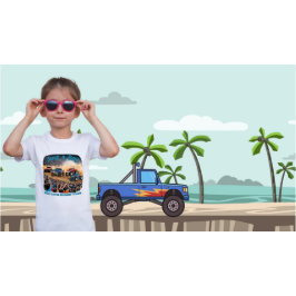 怪物トラックが大好きな少年 Tシャツ