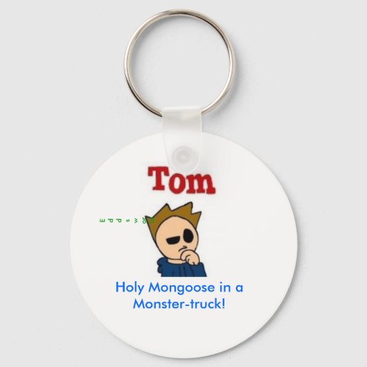 怪物トラックに乗ったマングース! キーホルダー (正面)