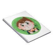 怪物ハロウィーンの衣装を着た可愛い少年 ノートブック (右側)