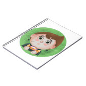 怪物ハロウィーンの衣装を着た可愛い少年 ノートブック (左側)