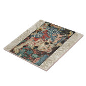 怪物日本ののような猫の浮世絵を殺す戦士 タイル (側面)