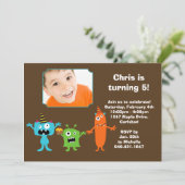 怪物誕生日パーティーの招待 招待状 (スタンド正面)