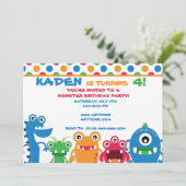 怪物誕生日パーティーの招待 招待状 (スタンド正面)